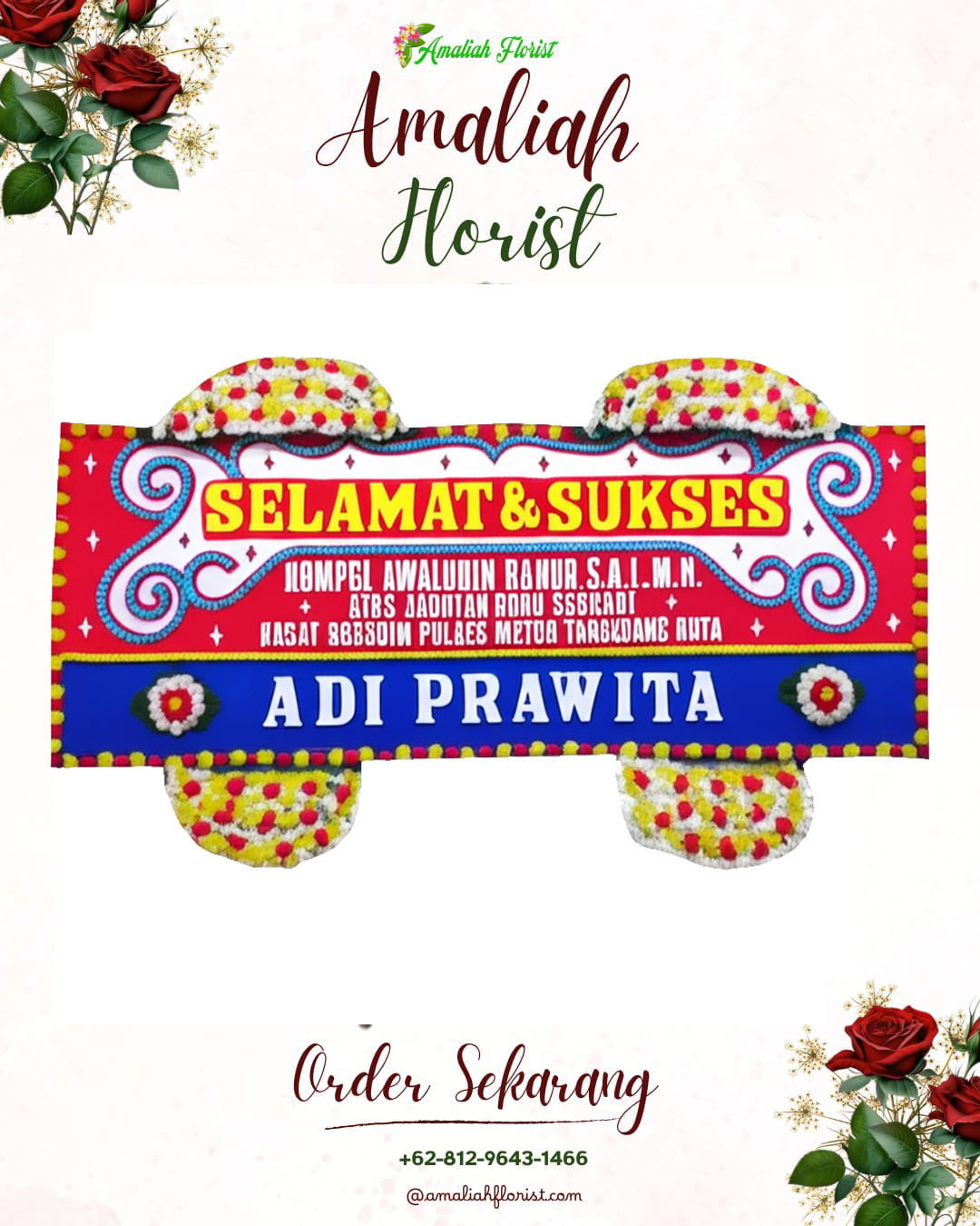 Papan Bunga Ucapan Selamat Ujungjaya